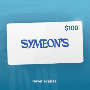 A gift card for Symeon's Greek Restaurant, popular Mediterranean cuisine in the USA.